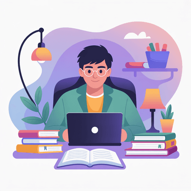 Студент за учёбой